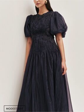 aje vera beaded dress Theia Ayla Beaded Shawl Gown, 8 / Gold